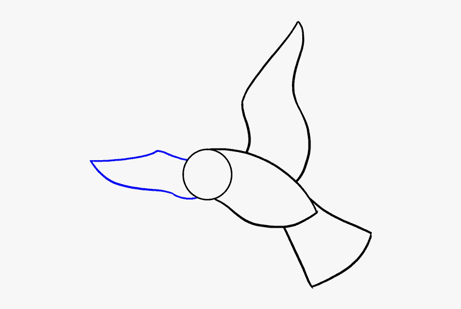 How To Draw A Bird Easy Step - Drawing, Transparent Clipart