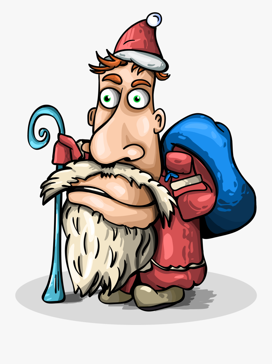 Santa Claus, New Year"s Eve, Christmas, Gifts, Blue - Cartoon, Transparent Clipart