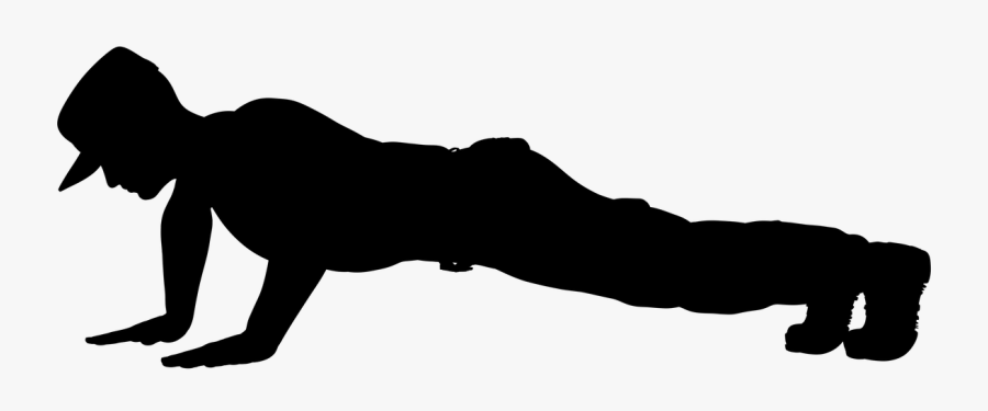 Clip Art Push Up Silhouette - Transparent Push Ups Clipart , Free