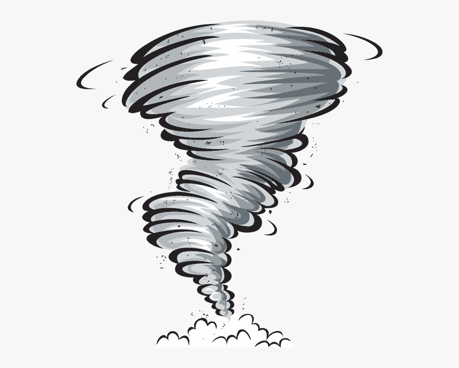 Transparent Tornado Clipart Black And White - Illustration, Transparent Clipart