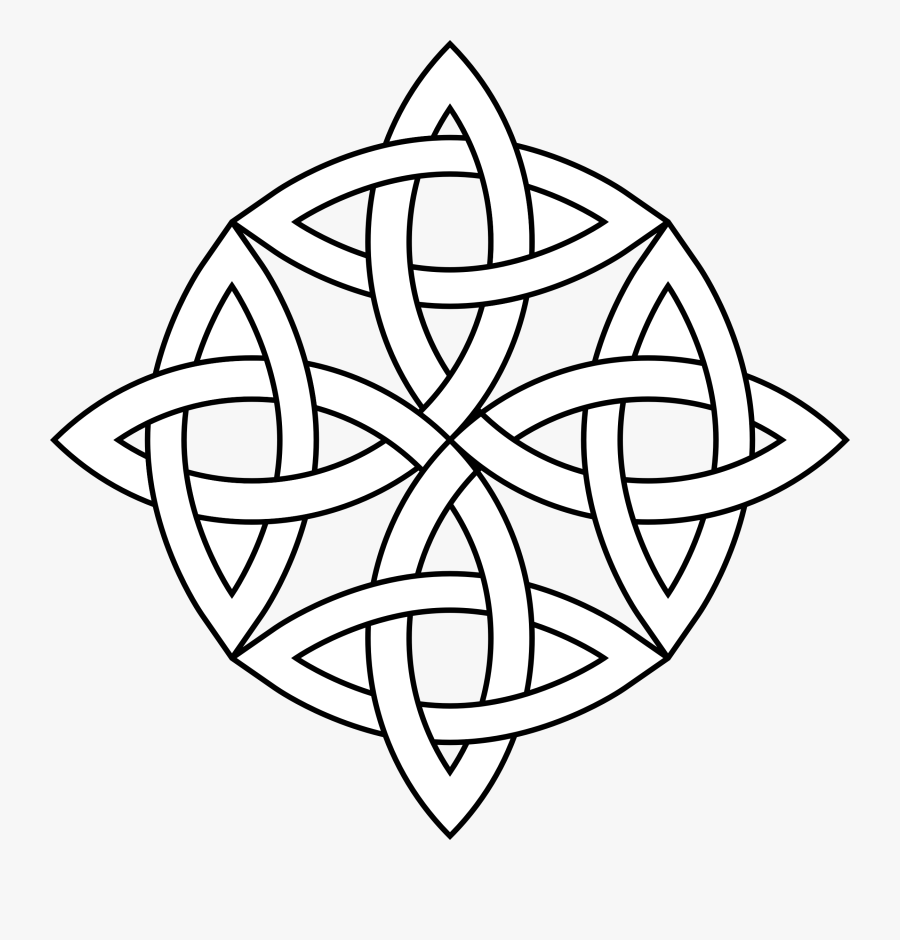 Celtic Knot Line Art - Celts Drawing, Transparent Clipart