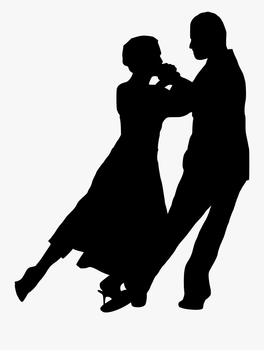 Silhouette Ballroom Dance Salsa - Silhouette Dancing Couple Png, Transparent Clipart