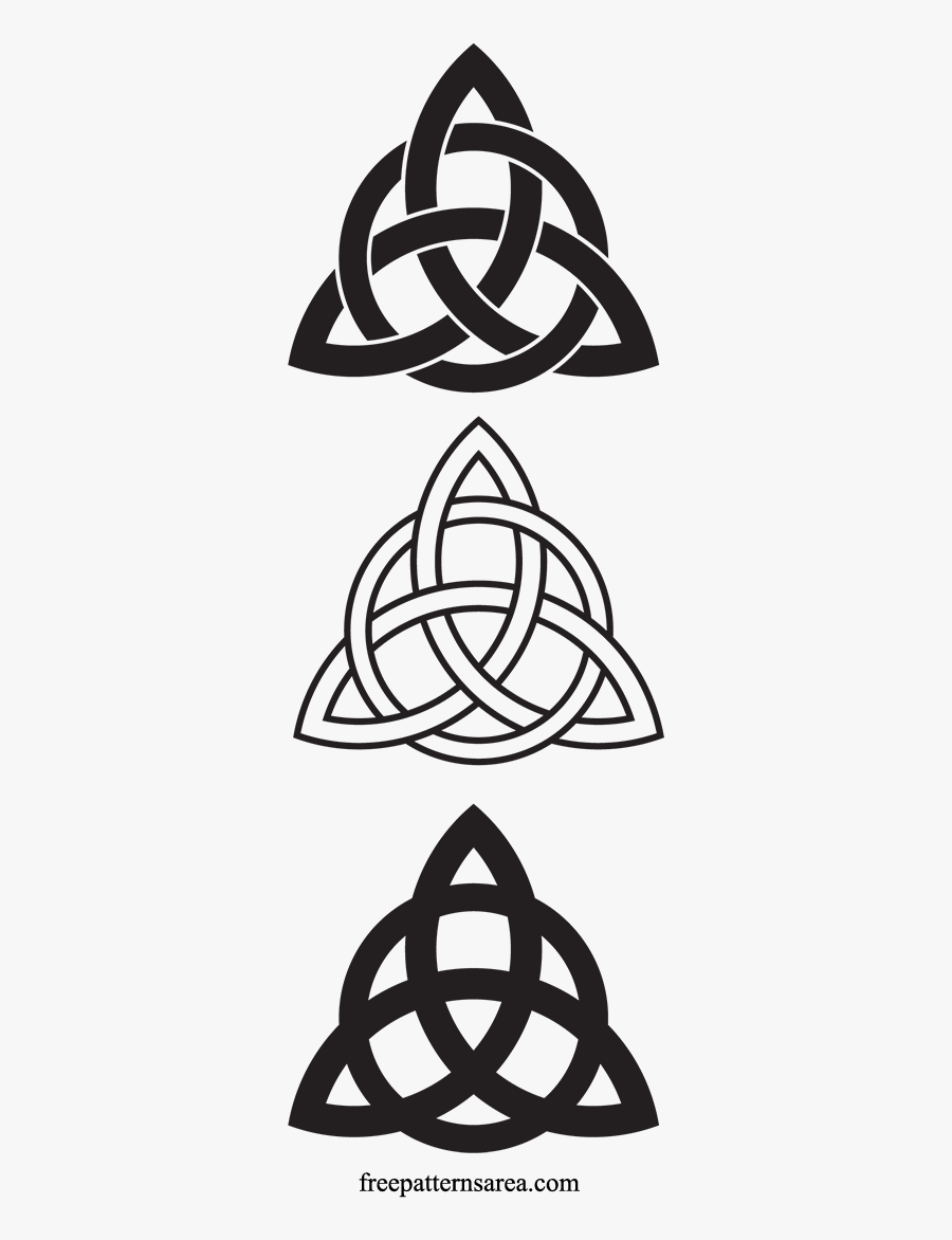 Clip Art Celtic Knot Template - Triquetra Symbol, Transparent Clipart