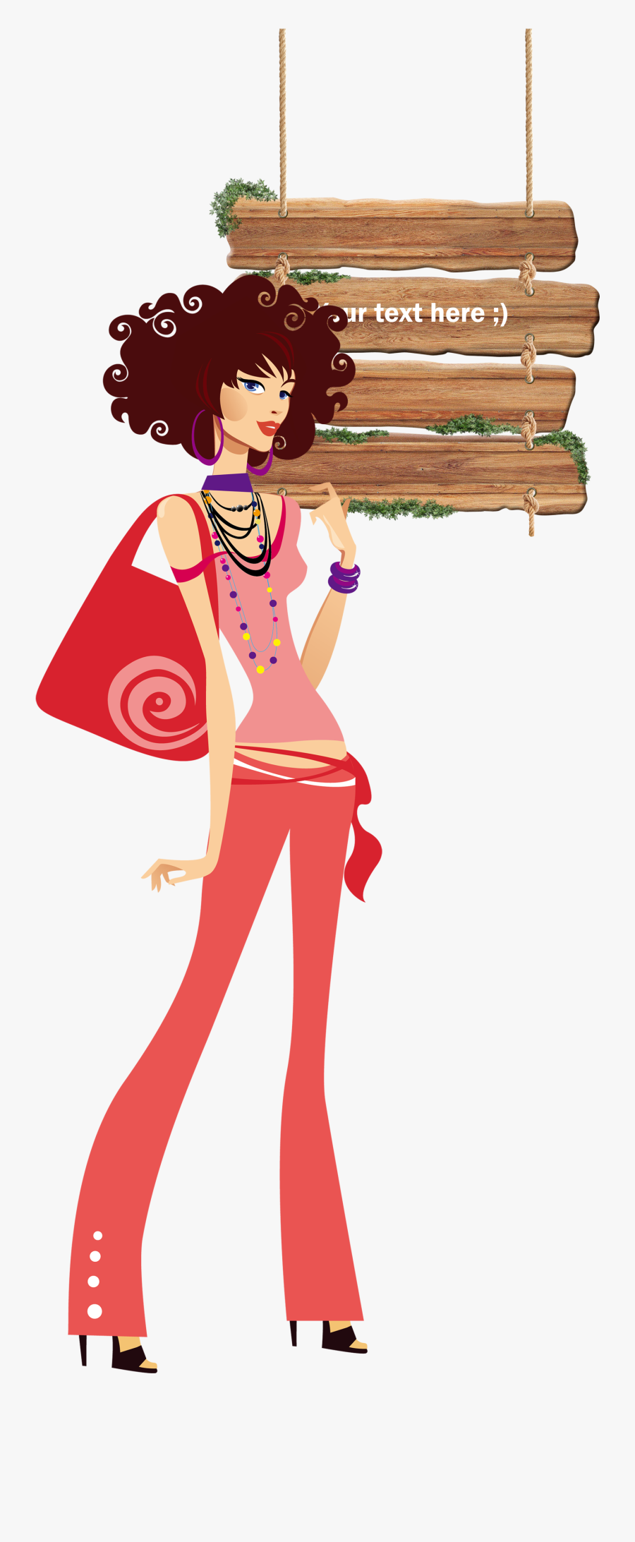 Svg Free Stock Shopping Fashion Girl Clip - 2011, Transparent Clipart