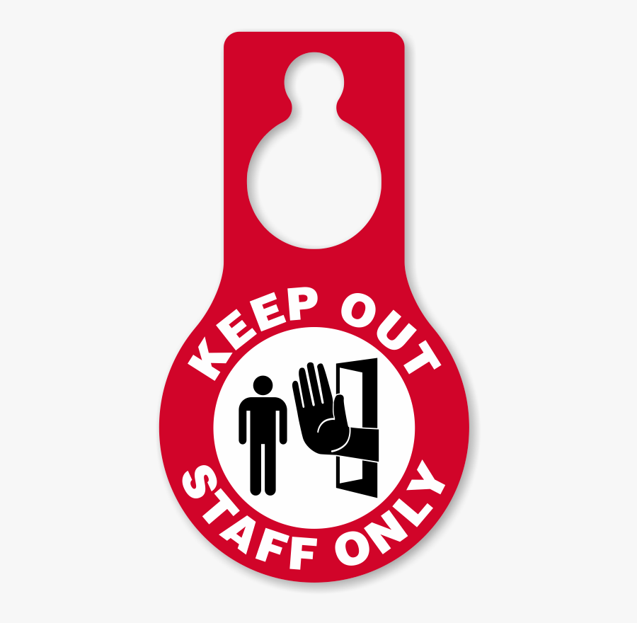 Clipart Door Door Holder - No Entry Staff Only, Transparent Clipart