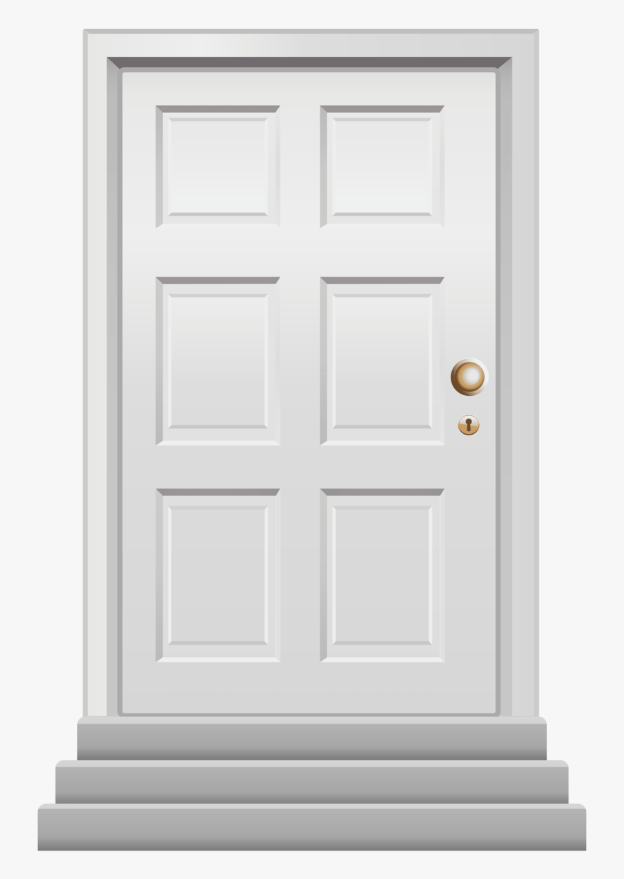 Front Door White - Clip Art, Transparent Clipart