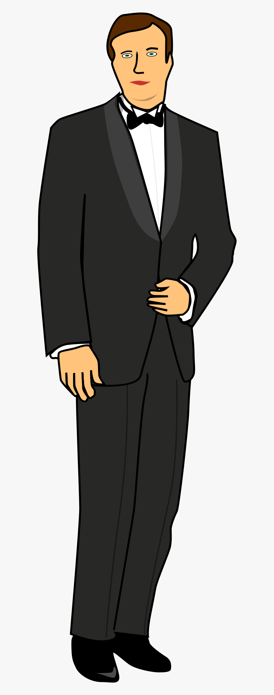 Groom Clipart Groom Tux - Man Clipart, Transparent Clipart