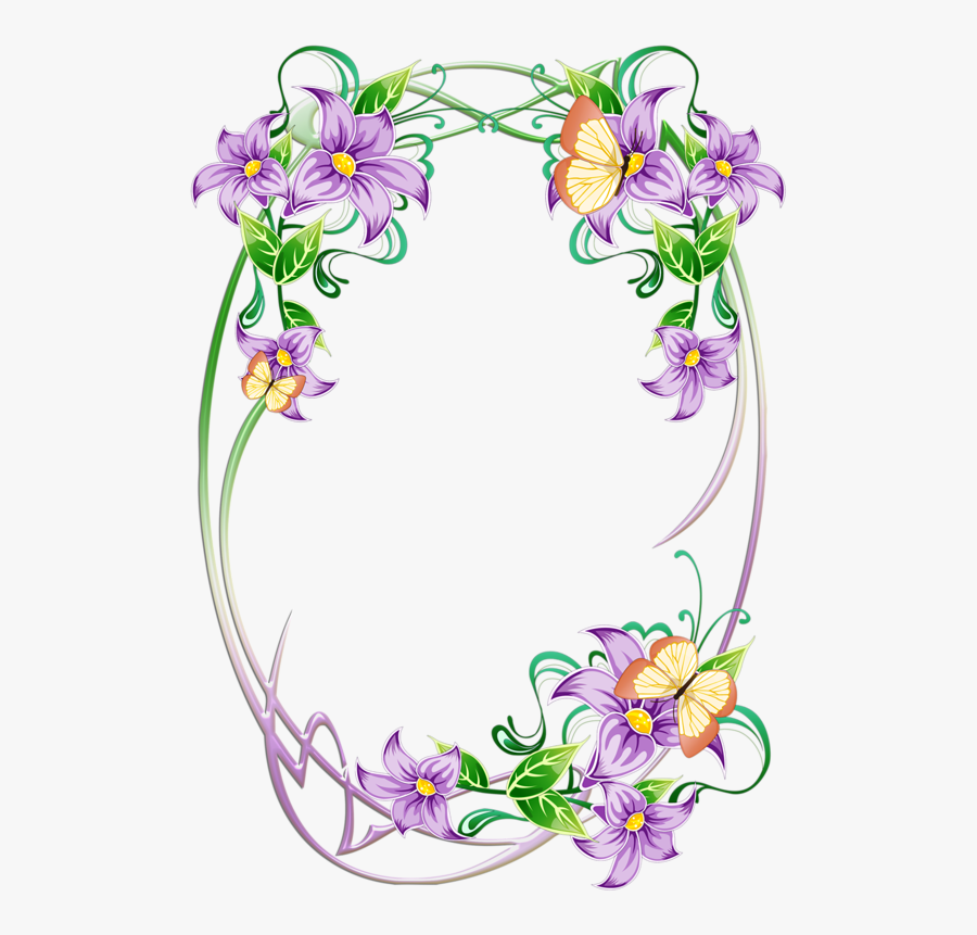 Purple Flowers With Vines, Transparent Clipart