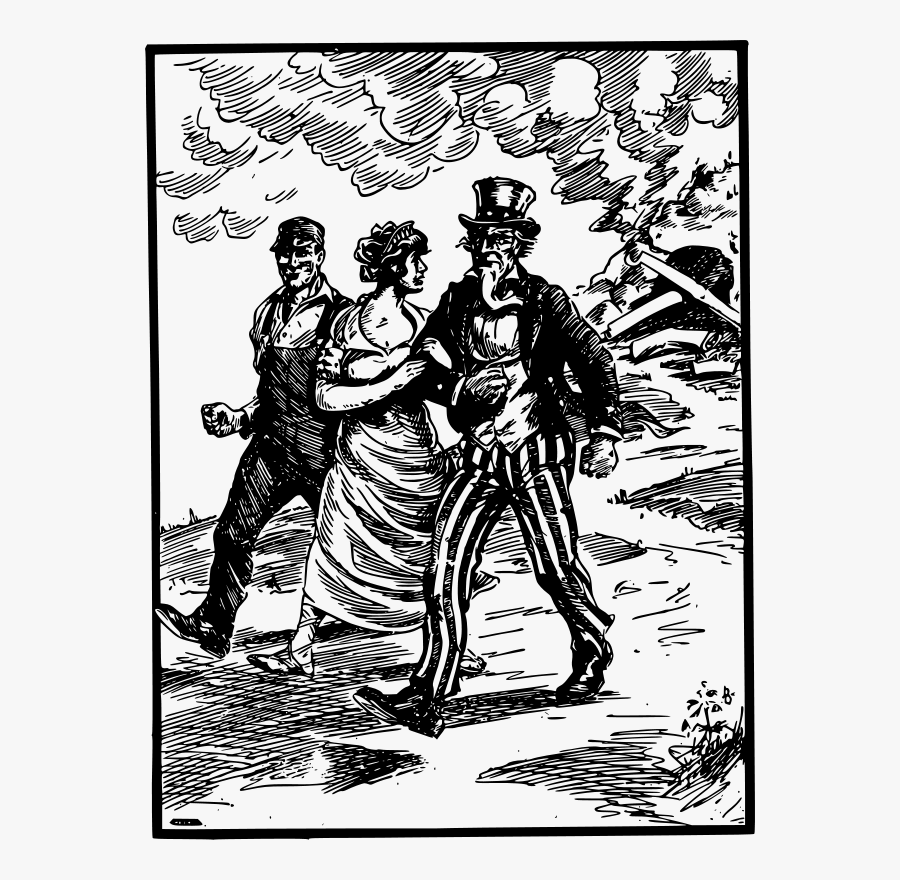 Uncle Sam Looks Away - Illustration, Transparent Clipart