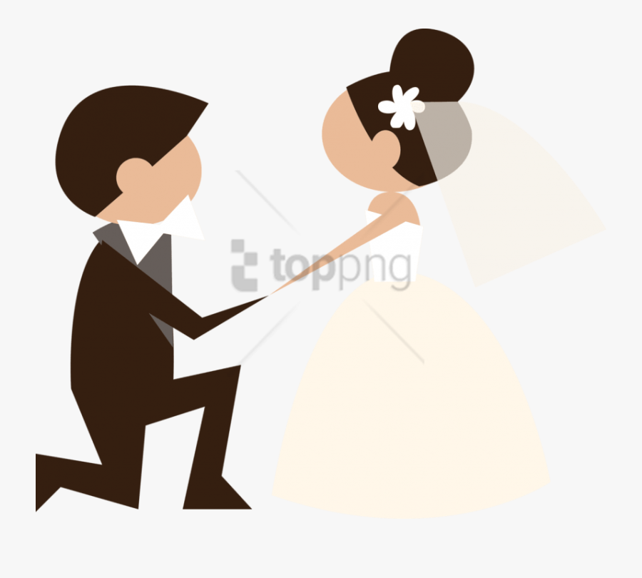 Bride And Groom Vector Png, Transparent Clipart