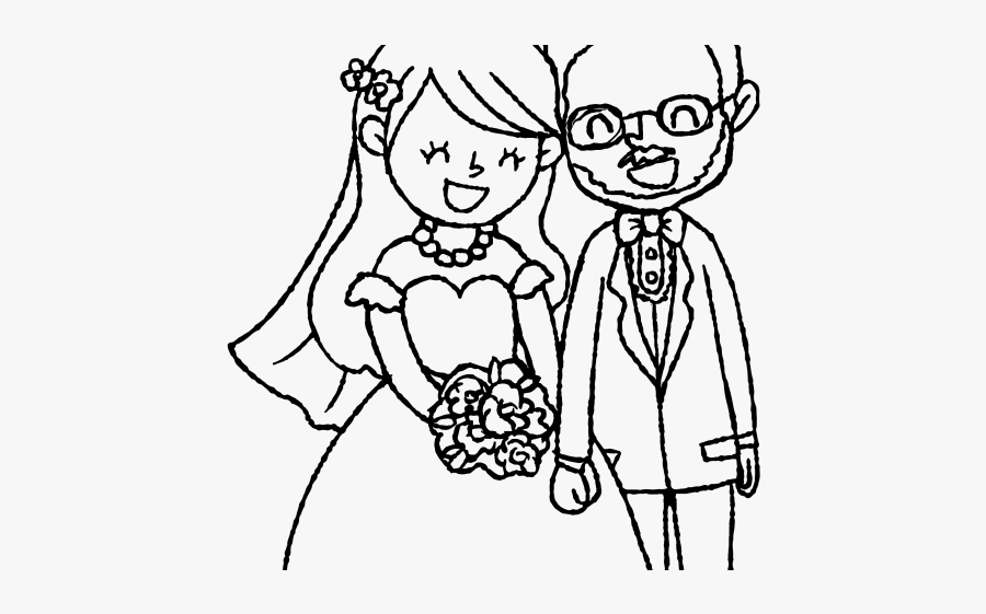 Marriage Drawing, Transparent Clipart