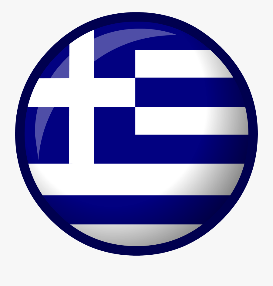 Clip Art Pictures Of Greece Flag - Greek Flag Circle Png, Transparent Clipart