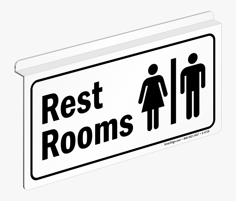 Projecting Bathroom Signs - Sign, Transparent Clipart