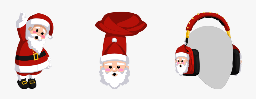 Headphone Clipart Santa Claus - Santa Claus, Transparent Clipart