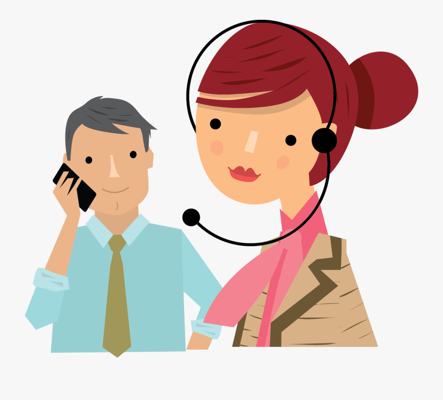 Jpg Freeuse Library Tech Enabled Virtual Vs - Receptionist On Phone, Transparent Clipart