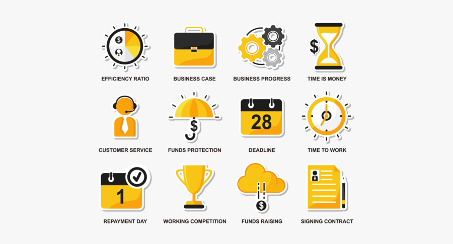 Vector Bussines Flat Icons - Efficiency Vector, Transparent Clipart