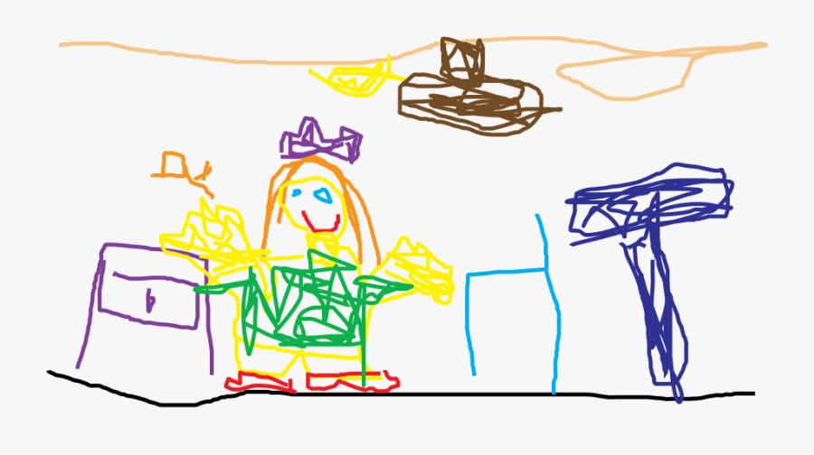 King And Queen Green - Child Art, Transparent Clipart