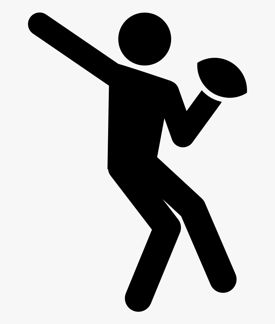 Rugby Player About To Throw A Ball Svg Png Icon Free - Rugby Sport Icon, Transparent Clipart