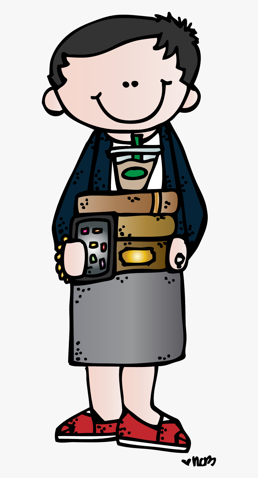 A Librarian Less Ordinary - Clipart Library School Librarian Cartoon, Transparent Clipart