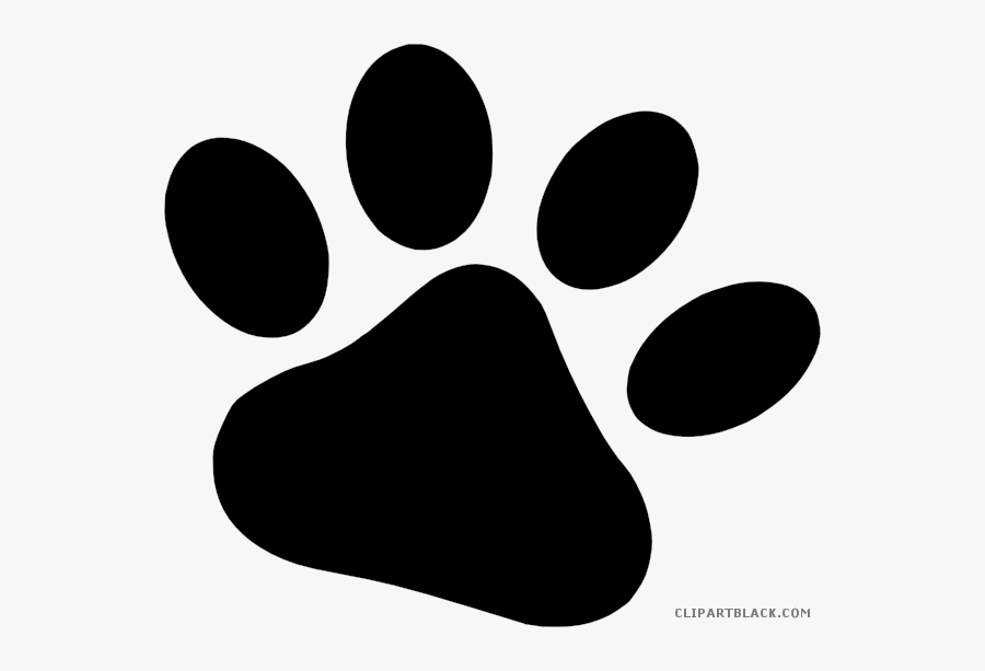 Dog Paw Prints Animal Free Black White Clipart Images - Dog Paws Vector Png, Transparent Clipart
