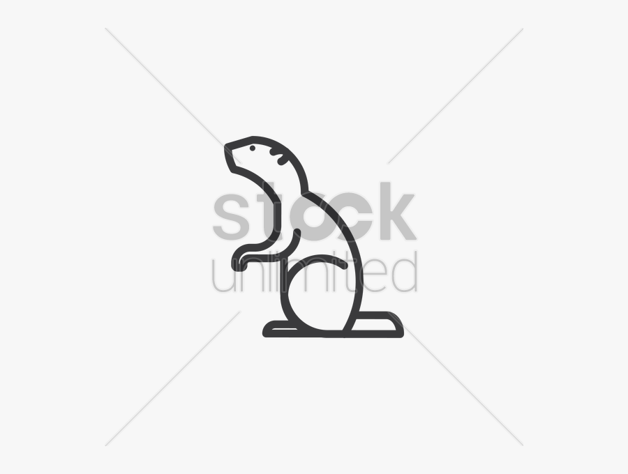 Prairie Dog Clipart Black And White - Chrysler Building Vector Line, Transparent Clipart