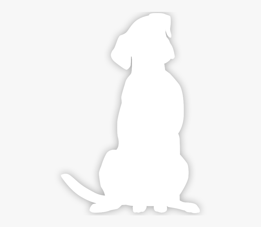 White Dog Silhouette - Trademark, Transparent Clipart