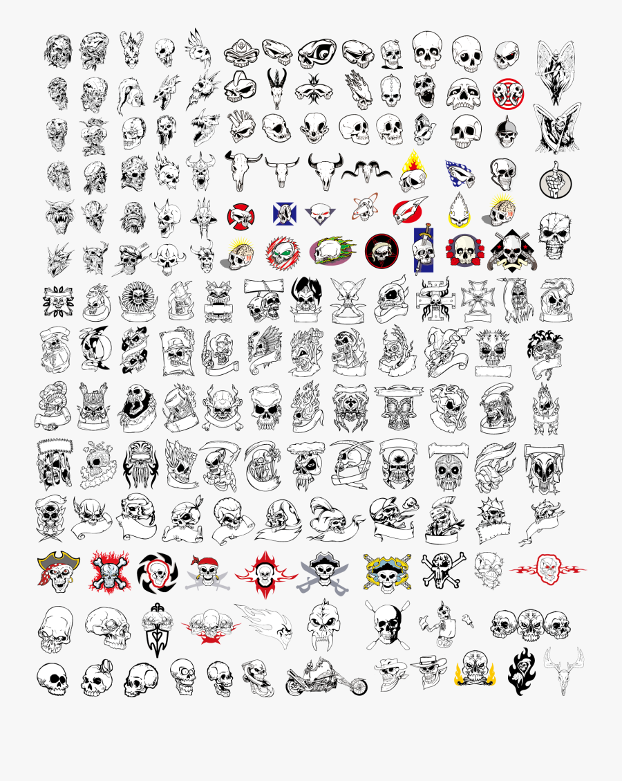 Illustrator Vector Adobe Skeleton Skull Free Frame - Skeleton Illustration Vector Free, Transparent Clipart