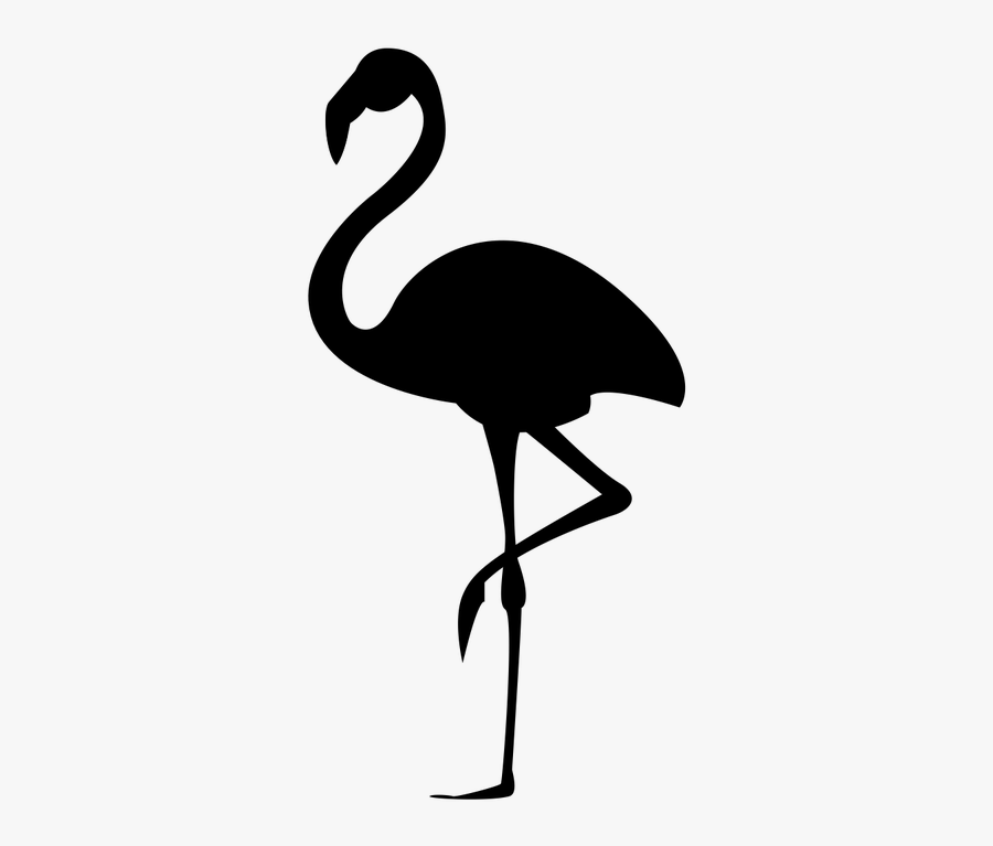 Flamingo Silhouette Stencil - Flamingo Silhouette Png, Transparent Clipart