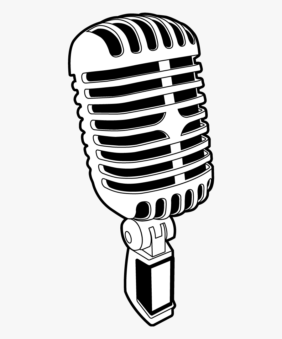 Vintage Microphone Vector Png, Transparent Clipart