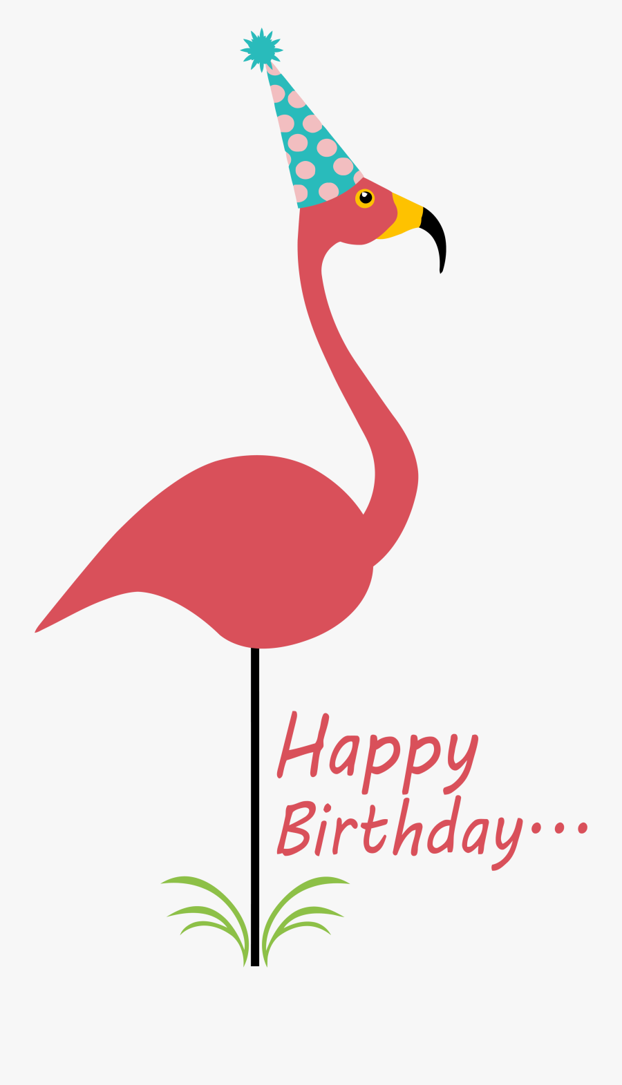 Flamingo Clipart Happy Birthday Png - Happy Birthday Flamingo Free, Transparent Clipart