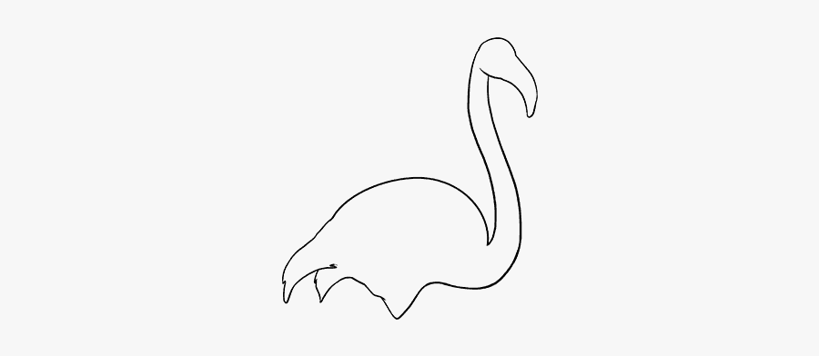 How To Draw Flamingo - Line Art, Transparent Clipart