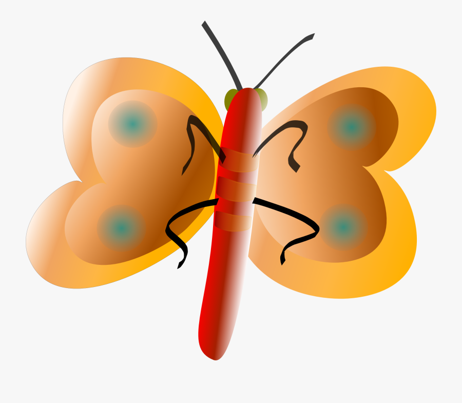 Butterfly 32 Scalable Vector Graphics Svg Inkscape - Gambar Kupu Cantik Kartun, Transparent Clipart