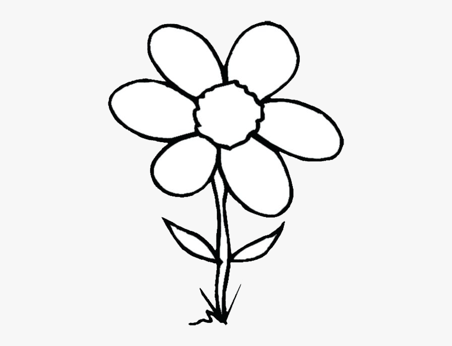 Flower Cliparts Black - Clip Art Black And White Flower, Transparent Clipart