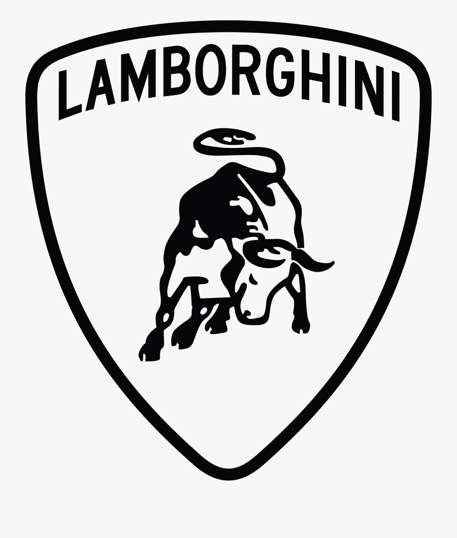 28 Collection Of Lamborghini Logo Drawing - Lamborghini Logo Black And White, Transparent Clipart