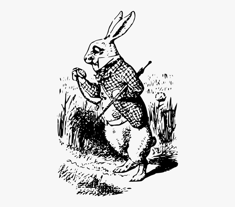 Transparent Alice In Wonderland Caterpillar Clipart - John Tenniel White Rabbit, Transparent Clipart