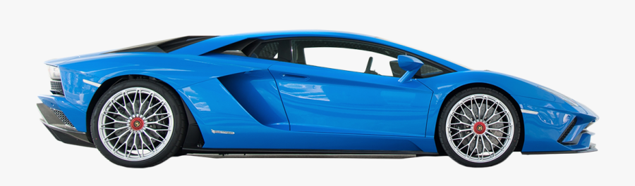 Lamborghini Blue Side View, Transparent Clipart