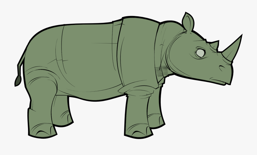 Baby Rhino Clipart At Getdrawings - Green Rhinoceros, Transparent Clipart