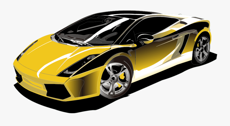 Lamborghini Cartoon Car, Transparent Clipart