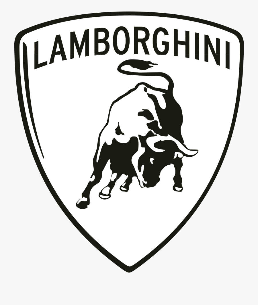 Grafisk Med Symbol Och Text Bikes, Motorcycles, Cars - Lamborghini Logo Black And White, Transparent Clipart