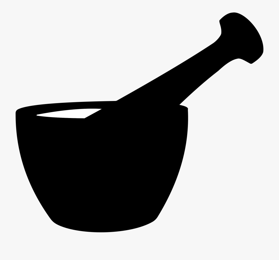 Silhouette Big Image Png - Mortar And Pestle Silhouette, Transparent Clipart