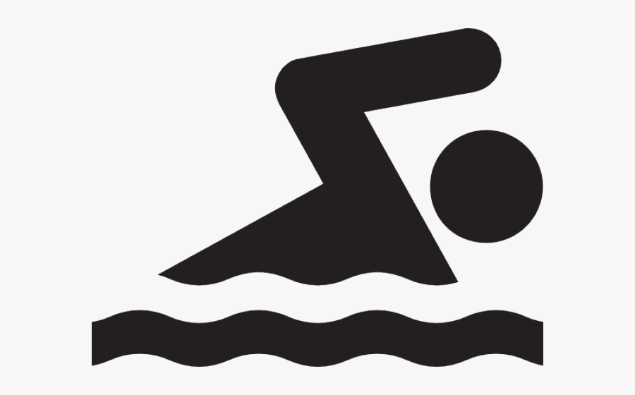 Transparent Swim Clipart - Black And White Swimming Clipart, Transparent Clipart