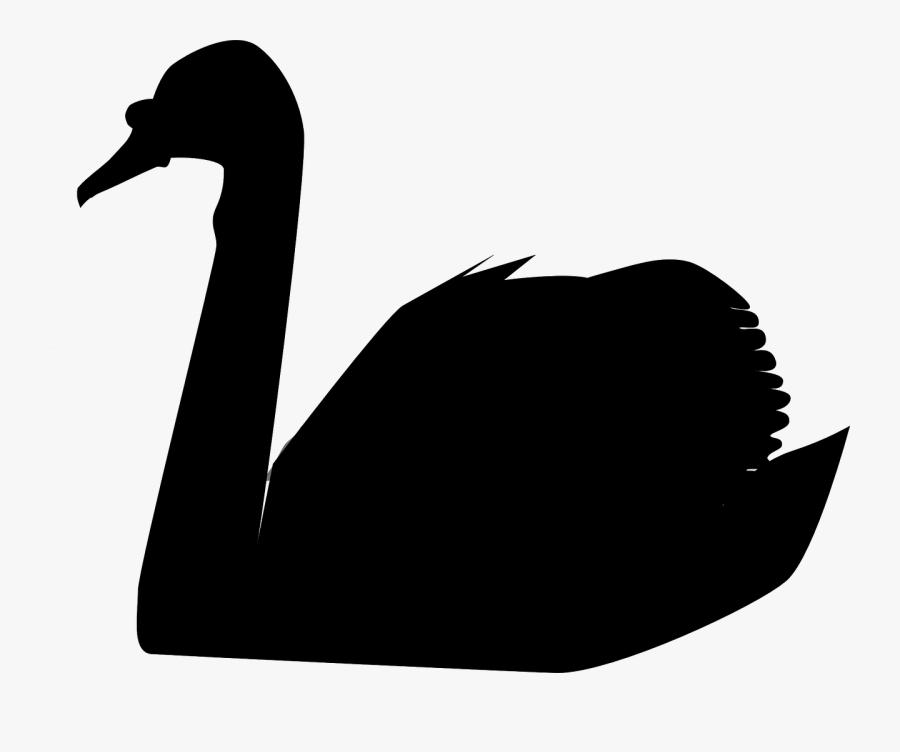Swan Bird Animal Free Picture - Swan Black Clipart Silhouette, Transparent Clipart