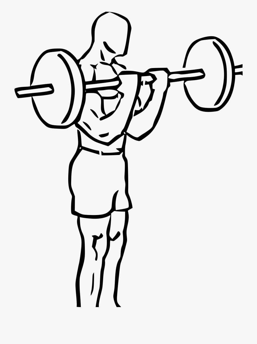 Weight Lifting Art 9, Buy Clip Art - Bicep Barbell Curl Drawing, Transparent Clipart