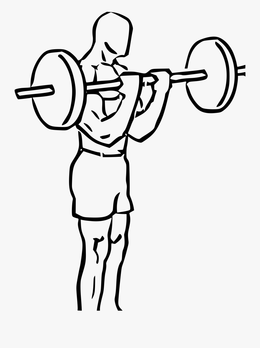 Weight Lifting Art 9, Buy Clip Art - Bicep Barbell Curl Drawing , Free