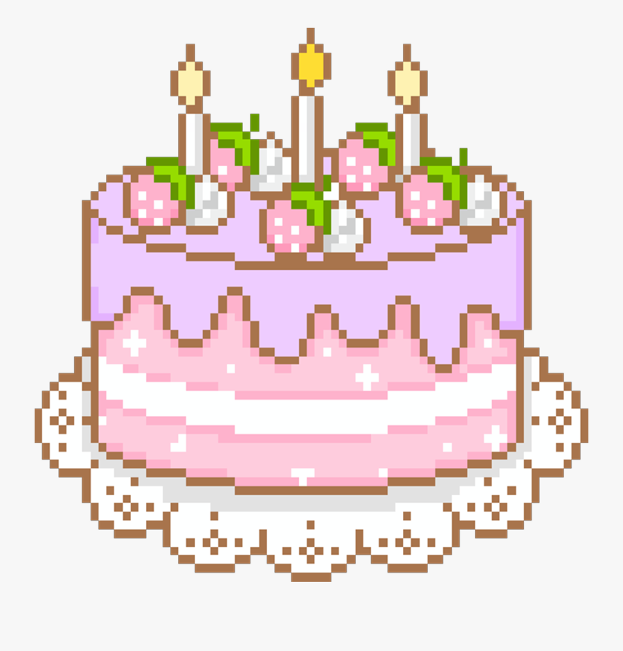 Birthday Cake Frosting & Icing Cake Decorating Clip - Birthday Cake Pixel Gif, Transparent Clipart