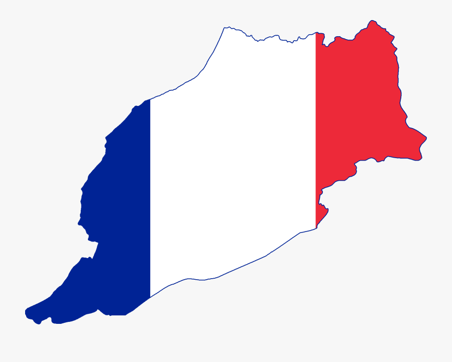 Flag Map Of French Morocco - Flag Map Of Morocco, Transparent Clipart