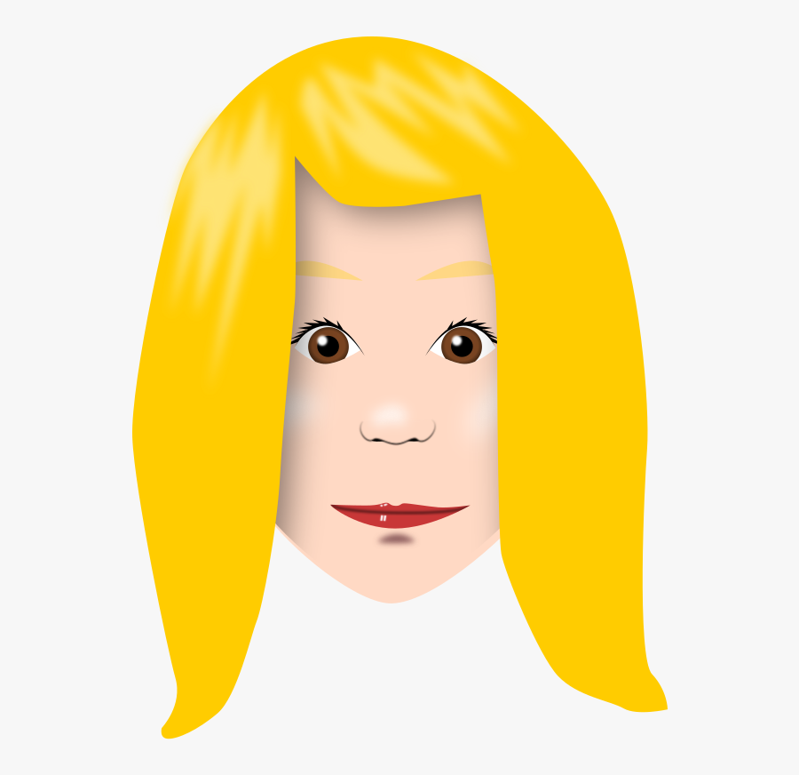 Transparent Hair Clip Art - Blonde Hair And Brown Eyes Clipart, Transparent Clipart