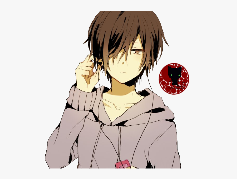 Transparent Brown Eyes Clipart - Mean Anime Boys, Transparent Clipart