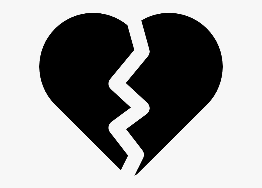 Black Socks Clip Art - Png Silhouette Broken Heart, Transparent Clipart