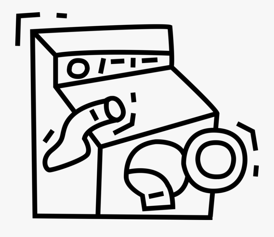 Vector Illustration Of Household Appliance Clothes - Line Art, Transparent Clipart